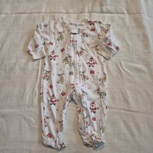 Kissy Kissy boys or girls 3-6 months zip up footie pima cotton VGUC
